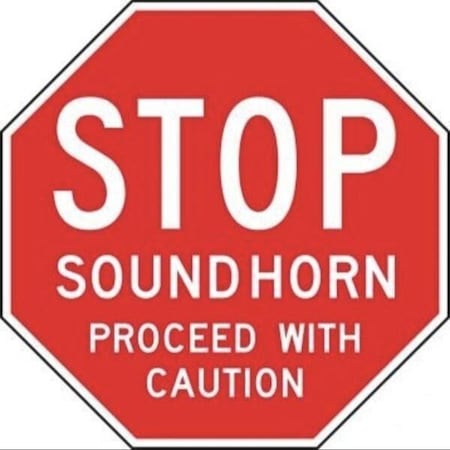 Accuform RAIL SIGN DO NOT STOP ON TRACKS 24 in  X FRR331RA